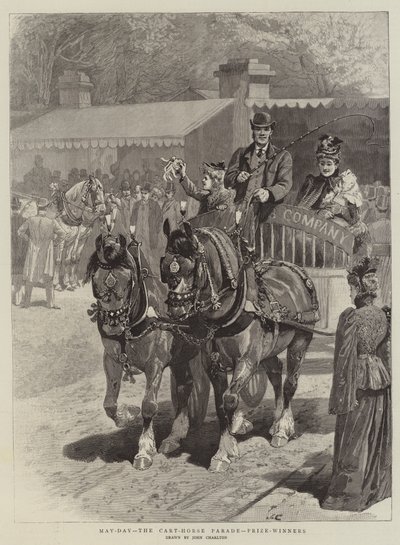 Día de mayo, el desfile de caballos de tiro, ganadores de premios de John Charlton